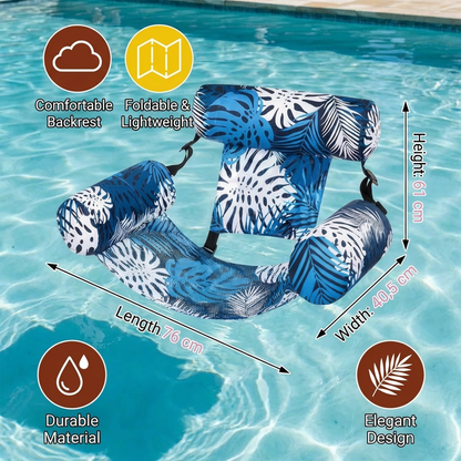 Opblaasbare zwembadhangmat met rugleuning – opvouwbare watersofa
