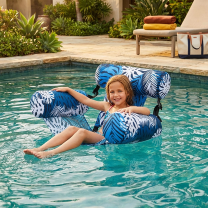 Opblaasbare zwembadhangmat met rugleuning – opvouwbare watersofa