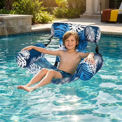 Opblaasbare zwembadhangmat met rugleuning – opvouwbare watersofa