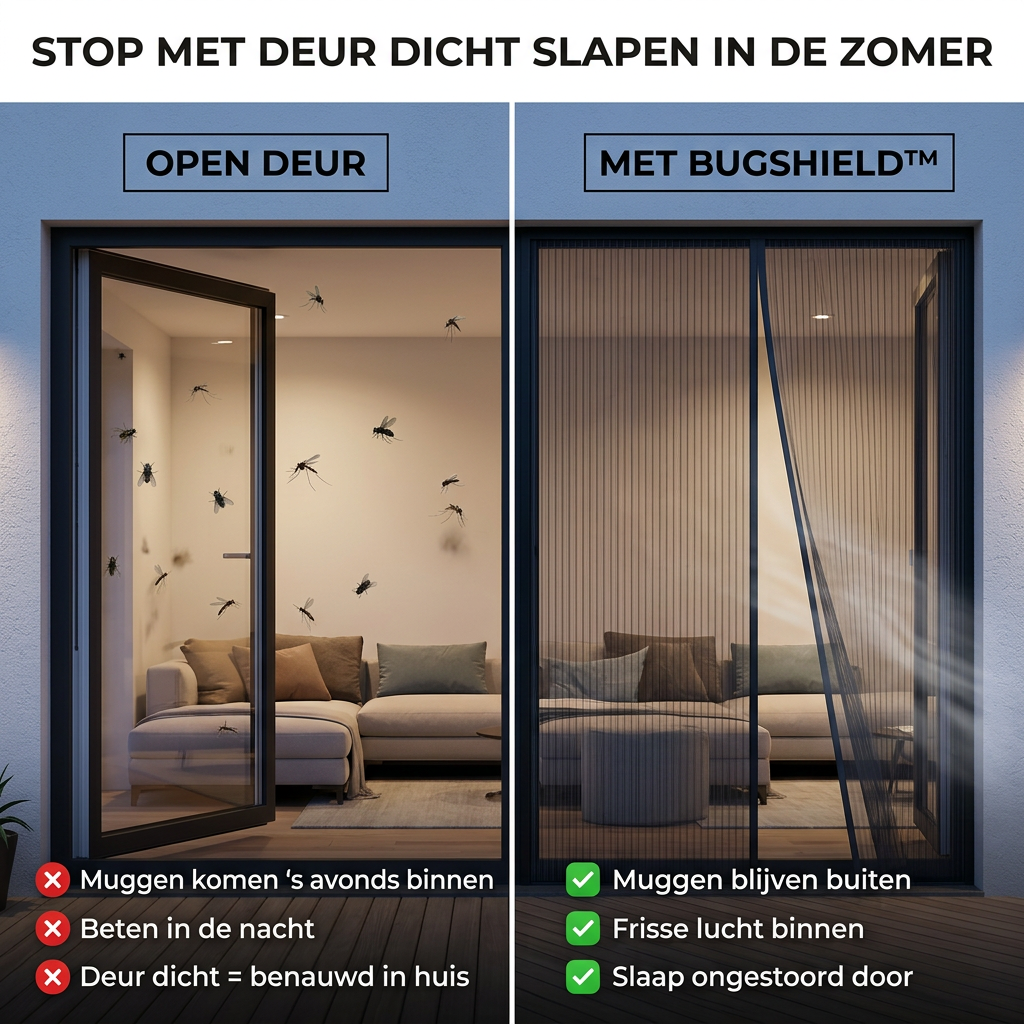 BugShield™ | Muggen buiten, frisse lucht binnen