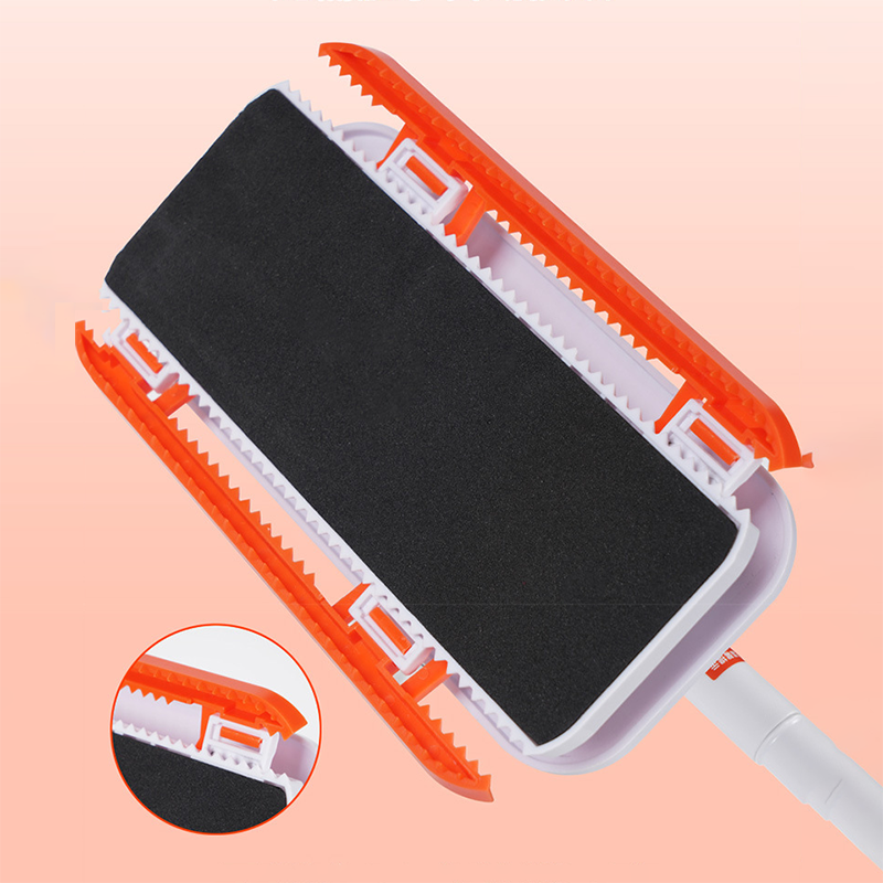 Telescopische verlengbare wegwerpbare platte mop met clip, 360° draaibaar, lichtgewicht vloermop.