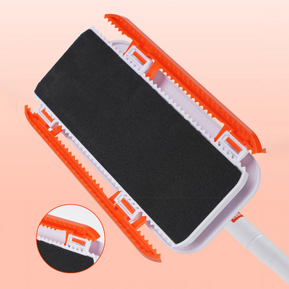 Telescopische verlengbare wegwerpbare platte mop met clip, 360° draaibaar, lichtgewicht vloermop.