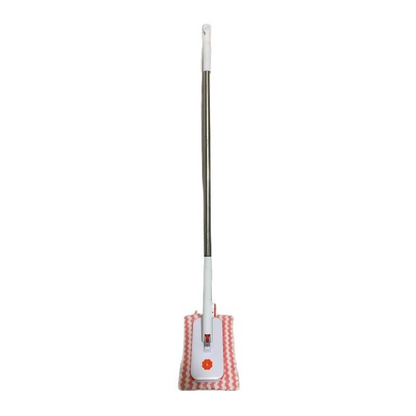 Telescopische verlengbare wegwerpbare platte mop met clip, 360° draaibaar, lichtgewicht vloermop.